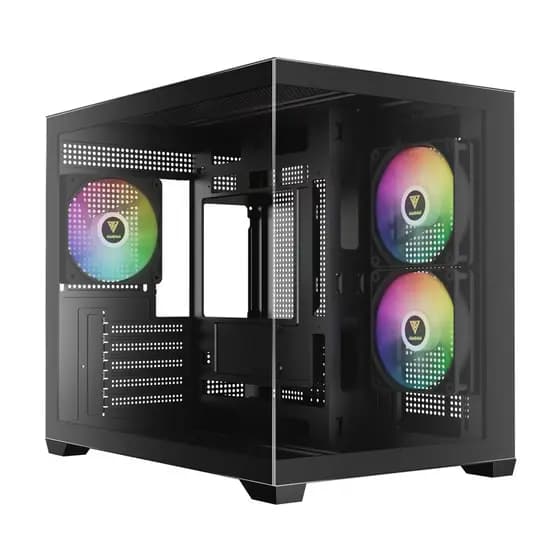 Gabinete Gamer Gamdias Aura GC10M ARGB V2 Preto com 3 Fans
