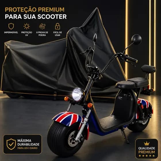 Capa Couro Protetora Impermeável Scooter Elétrica Shineray Voltz Watts