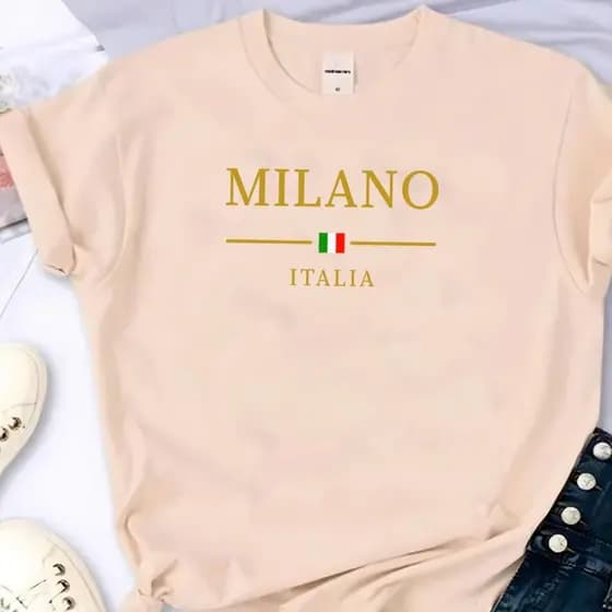 Blusa T-shirt Linda Camiseta Feminina Milano Italia Camisa