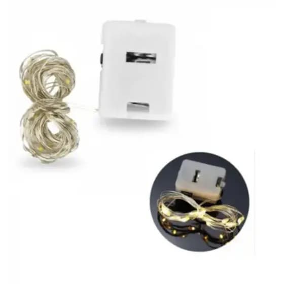Pisca Luz de Led com Bateria Enfeite Cosplay Fada Leds Cordão Luz Decoração Luzes Natal