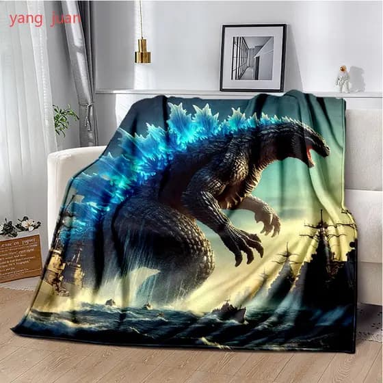 Cobertor Monster King Godzilla Cobertores Para Camas De Piquenique s23