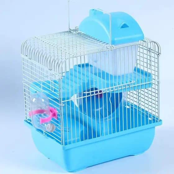 MIW Gaiola Dupla de Luxo Para Hamster com Roda de Exercício e Garrafa de água