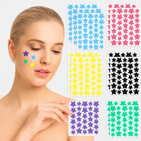200 Remendos Da Espinha Dos Pces Para O Rosto , Hidrocolóides Acne , Capas Bonitos Do Zit Estrela , Adesivos Ponto