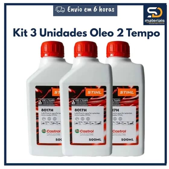3 Oléo Stihl 2 Tempo 500ml 8017H Castrol