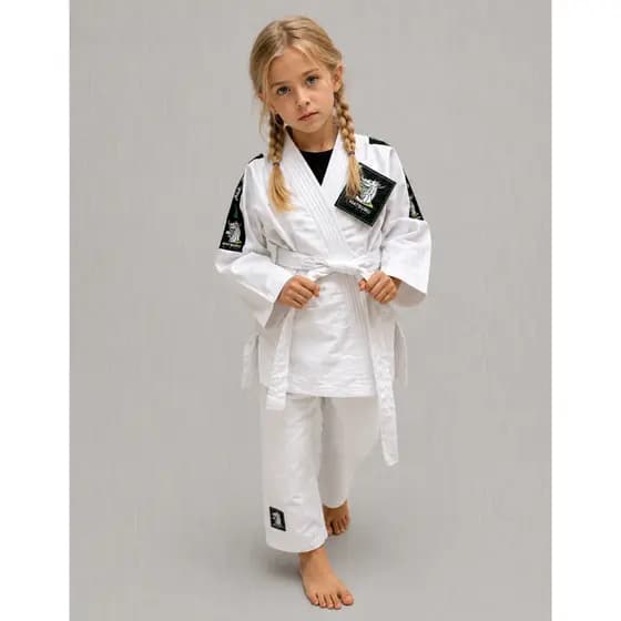 Kimono Infantil Judô Jiu-Jitsu Start Matsuru Branco com Faixa M0 M1 M2 M3 M4