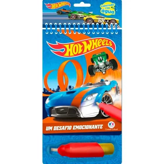 Livro de Colorir com Água Hot Wheels - Ciranda Cultural