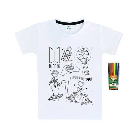 Camiseta Infantil ARMY - Pinte e Lave - Latic Kids