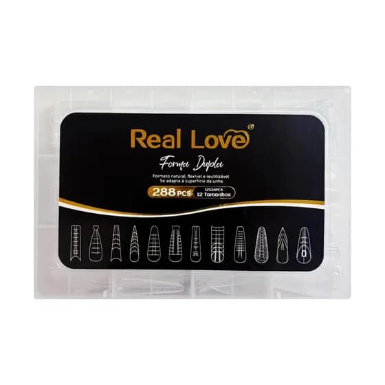 Molde F1 FORMA DUPLA Para Alongamento Diversos Modelos 288 peças - Real Love - YUN065