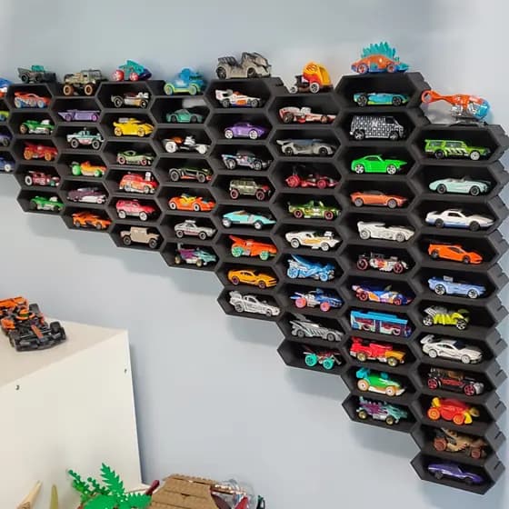 Kit Expositor Para 10 ou 20 Carrinho Hot Wheels Nicho Preto 1:64