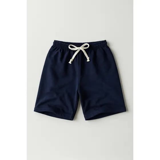 Bermuda Moletinho Masculina Marinho com Cardaço - Babei no Look