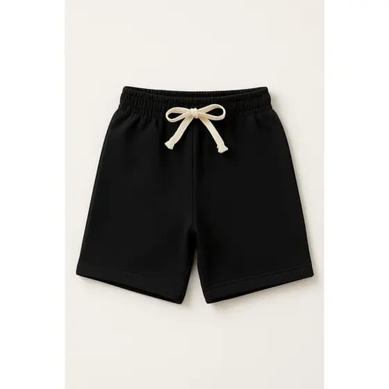 Bermuda Moletinho Masculina Preto com Cardaço - Babei no Look