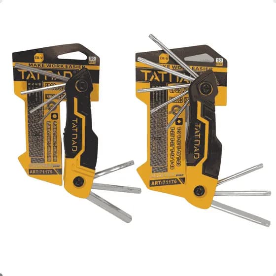 Kit Chaves Dobráveis Allen Hexagular e Torx hexabular