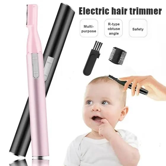 Caneta Depiladora Elétrica para Sobrancelha Rosto/ Aparador de Pelo Pequeno e Portátil para Corpo / Depilador