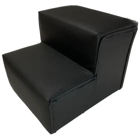 Escadinha Escada Pet 2 Degraus Cachorro Gato Corino Preto