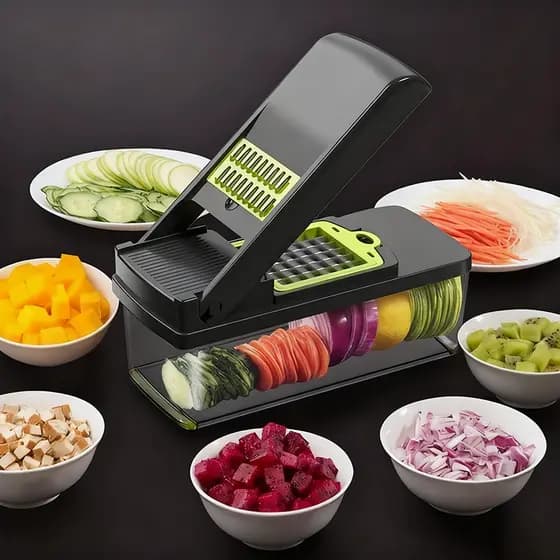 Profissional Multiuso Cozinha Slicer Aço Inox 18/12 em 1 Fatiador Cortador Ralador De Legumes Verduras Frutas Alimentos