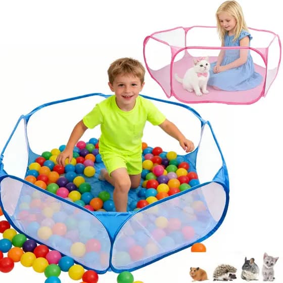120cm Barraca De Piscina De Bolinhas Do Oceano/Cercado Impermeável Dobrável/de bolinhas hexagonal Para Crianças/Pets