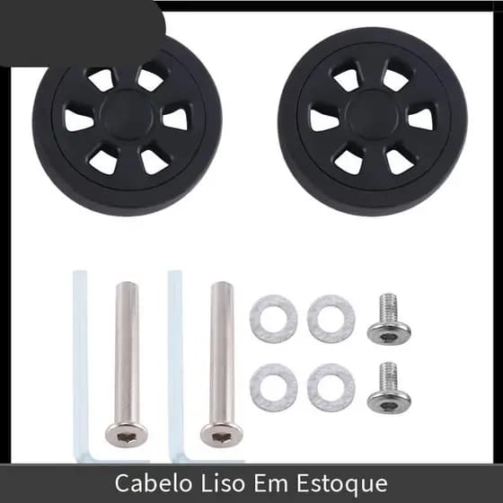 Rodas De Bagagem De Substituição , 55mm X 12mm , Resistente Ao Desgaste , Proteção Ambiental , PU , Preto , Par-Alta Qua