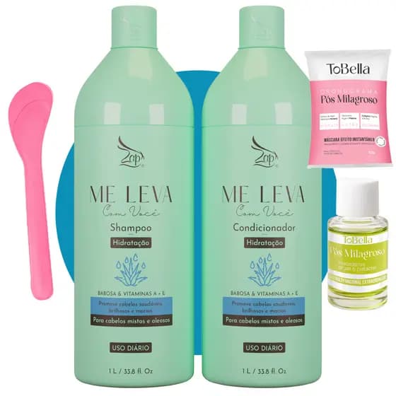 Kit Zap Hidratação Shampoo E Condicionador Babosa 1l
