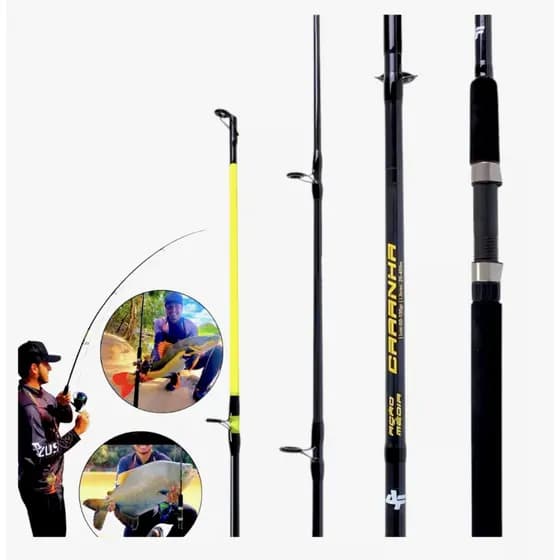Vara Pesca Caranha P/ Molinete (1.65-2.40m) 25-50lbs - 2 Partes