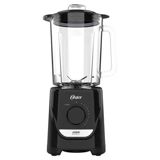 Liquidificador Power Oster OLIQ520 Preto Jarra de Vidro 2,2L 1250W 10 Velocidades