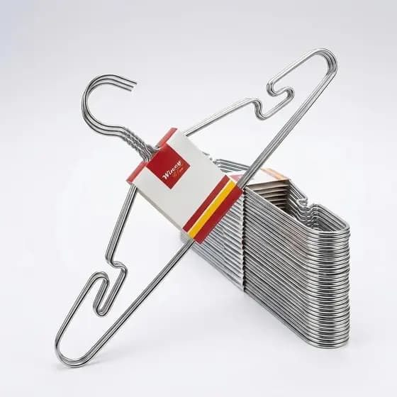 Kit 20/40/60/100 Cabides Aço Inox Cromado Reforçado Adulto Tintureiro Resistente Atacado Premium Com Cava