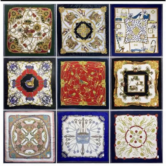 Lenço de Cetim Grande Colorido – Bandana, Echarpe e Cachecol Feminino Estilo Seda