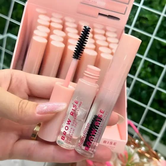 Gel de Sobrancelha Kit 2 Unidades Brow Rise Ruby Rose® Incolor Alta Fixação