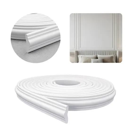 Rodameio Eva Branco 3,8CMX5MX10MM Autoadesivo Moderno Decoração