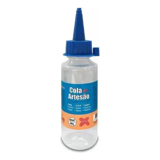Cola Silicone Artesão Líquida 60ml Caixa Com 24 Unidades Transparente