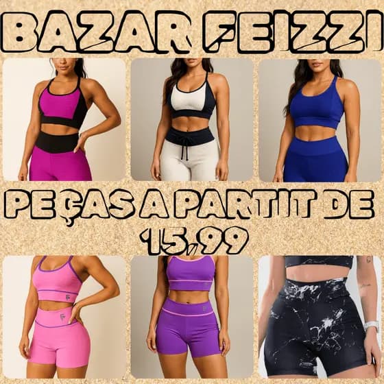 Bazar Brecho Roupas de Academia Queima De Estoque Short conjunto Top Calça Suplex poliamida