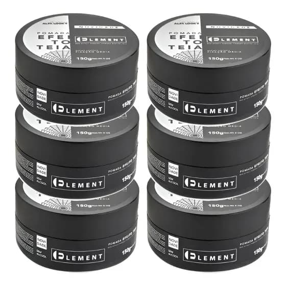 Kit C/06 Pasta Modeladora Element 150g Efeito Teia Alfa Look