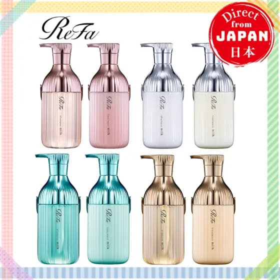 ReFa MILK PROTEIN SHAMPOO & TREATMENT SET /Hidratação, reparação, controle de frizz e qualidade profissional. 【Direto do Japão】