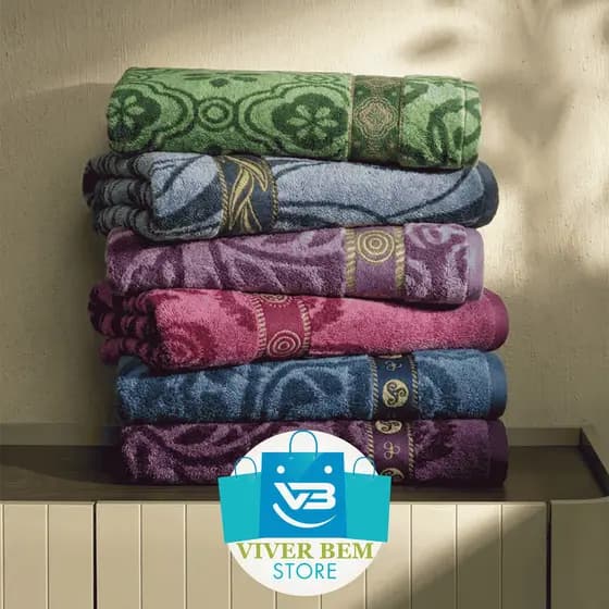 Toalha Banho Algodão Grande Soft Estampada 70×1,40 cm