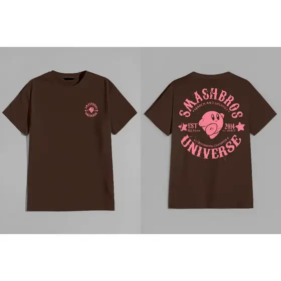 Camiseta T-shirt Unissex Basica Algodão _'Game. Smash Bros. Kirby._ P ao GG ! font t-shirt