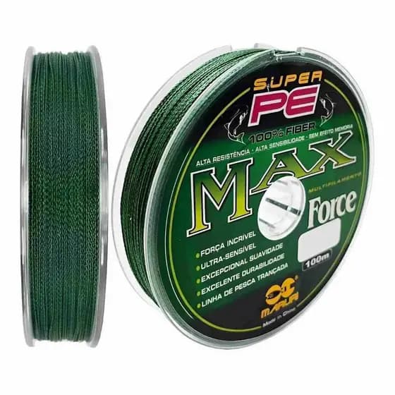 LINHA MULTIFILAMENTO MAX FORCE 100M 0.40MM 53LB VERDE