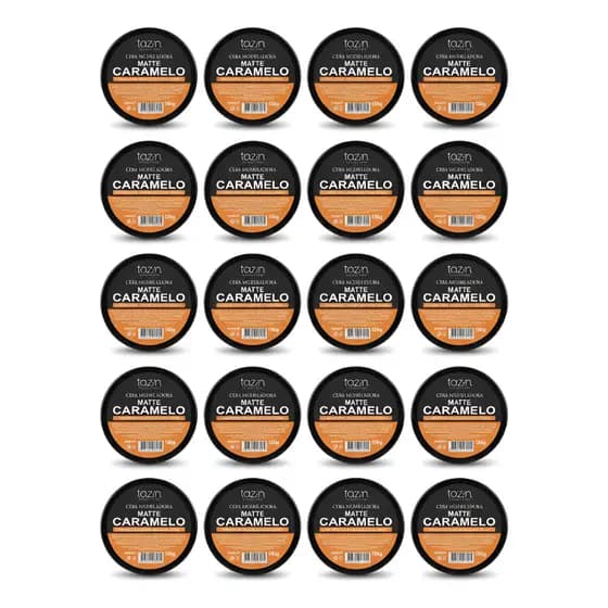 Cera Modeladora Tazin Efeito Matte Caramelo 150g - 20 Unidades