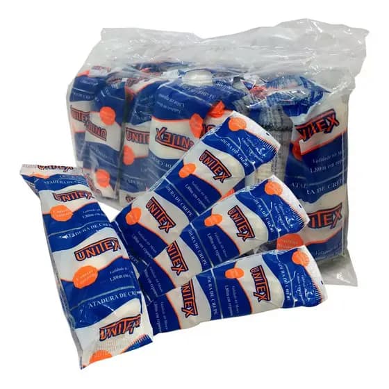 Atadura De Crepe 1,8m c/12 Un - UNITEX