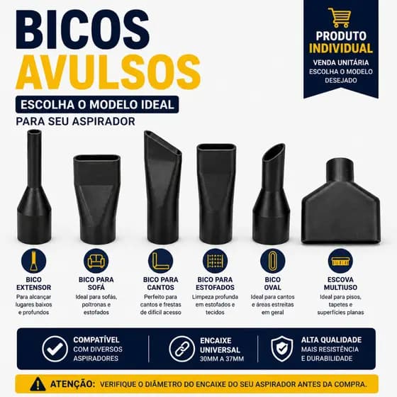 Bicos Avulsos para Aspirador Universal – Escolha o Modelo