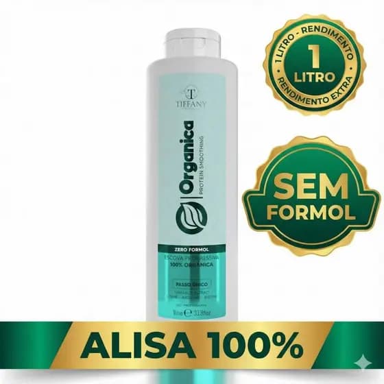 PROGRESSIVA ORGANICA SEM FORMOL 1LT- ALISA 100%- LISO EXTREMO - PROFISSIONAL - ENVIO IMEDIATO