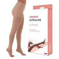 Meia Calça Venosan Ultraline 4000 Compressão 20-30 Pé Aberto Bege