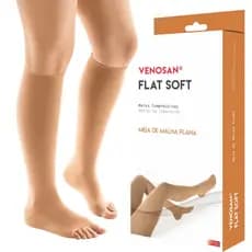 Meia de Compressão Venosan Flat Soft 20-30 mmHg 3/4 para Varizes e Edema Bege