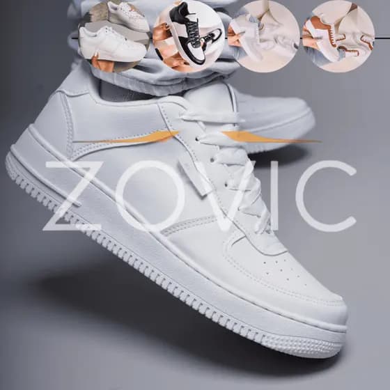 Tênis Masculino Branco Moderno Lançamento Conforto 34 a 43