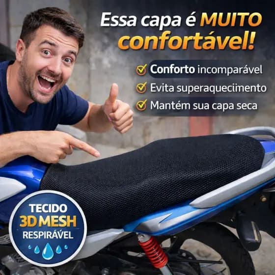 Kit 2 Capa Banco Moto Térmica GG Universal Antiderrapante Confortável Protetora