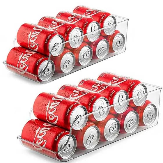 Kit Com 2x Unidades Suporte Organizador Porta Latas Geladeira Armário