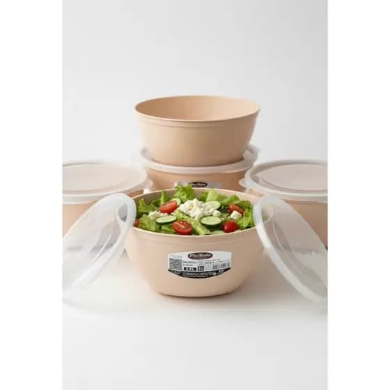 Saladeira Plástica 3,5L com Tampa Hermética – Tigela Multiuso para Cozinha, Armazenamento e Saladas