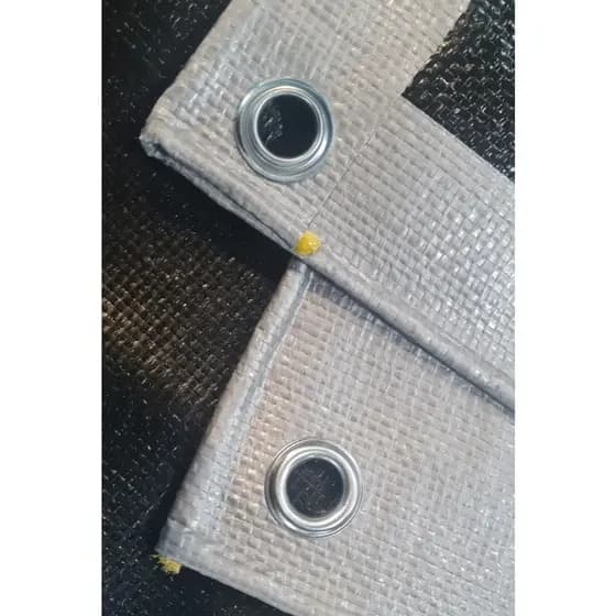 Lona Preto e Prata 4x10m Impermeável Multiuso Para cobertura Camping Barraca Com tratamento UV- PRIMELONAS