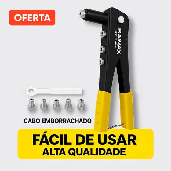 Alicate Rebitador Manual Rebitadeira Manual Profissional 9,5 Polegadas 4 Bicos