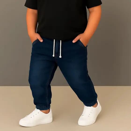 Calça Jogger Infantil Menino Juvenil 2 Ao 16 Elástico na Cintura