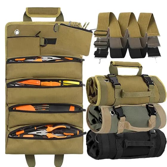 Bolsa de Ferramentas Saco de Armazenamento Rolo Nylon ImpermeáVel para MecâNicos Eletricistas Marcenaria