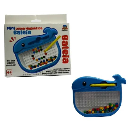MINI LOUSA MAGNETICA BALEIA BRINQUEDO EDUCATIVO E INFANTIL